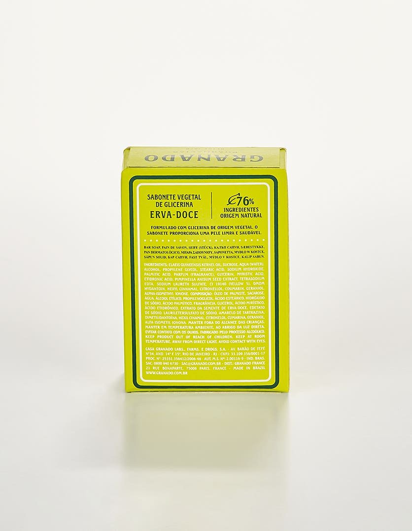 Sabonete em Barra de Glicerina Granado Erva-doce 90g - Imagem 4