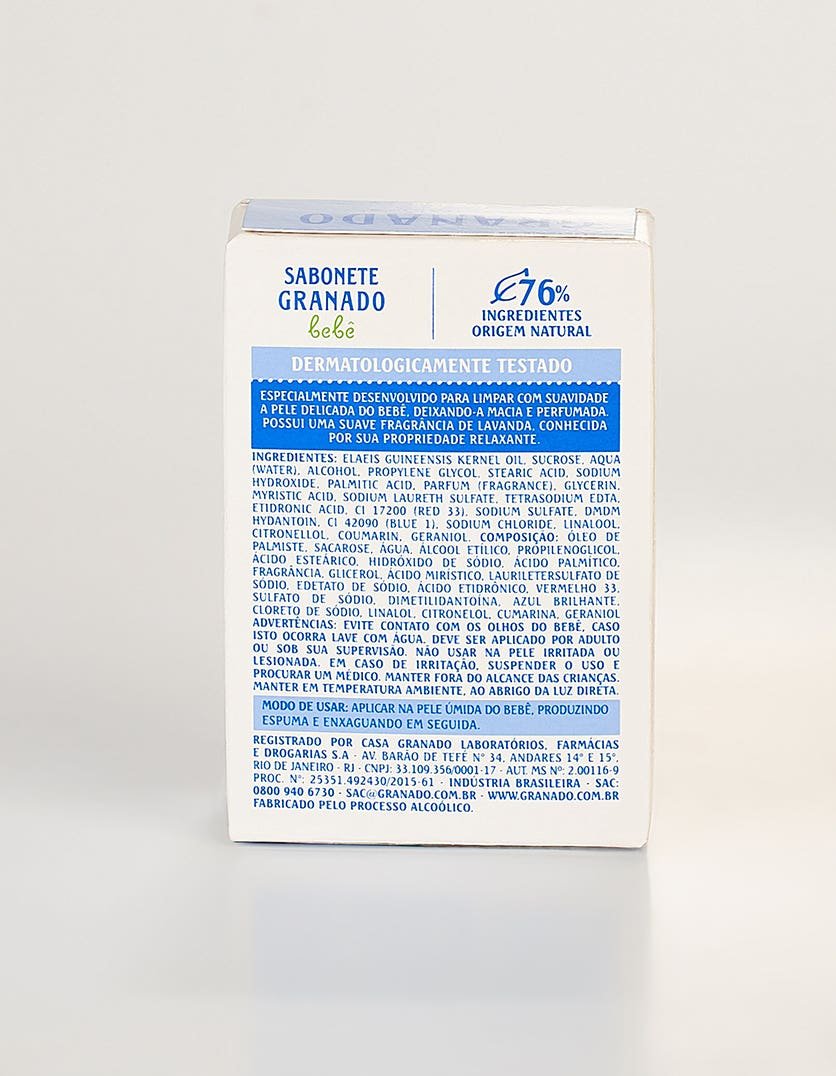 Sabonete em Barra de Glicerina Granado Bebê Lavanda 90g - Imagem 4
