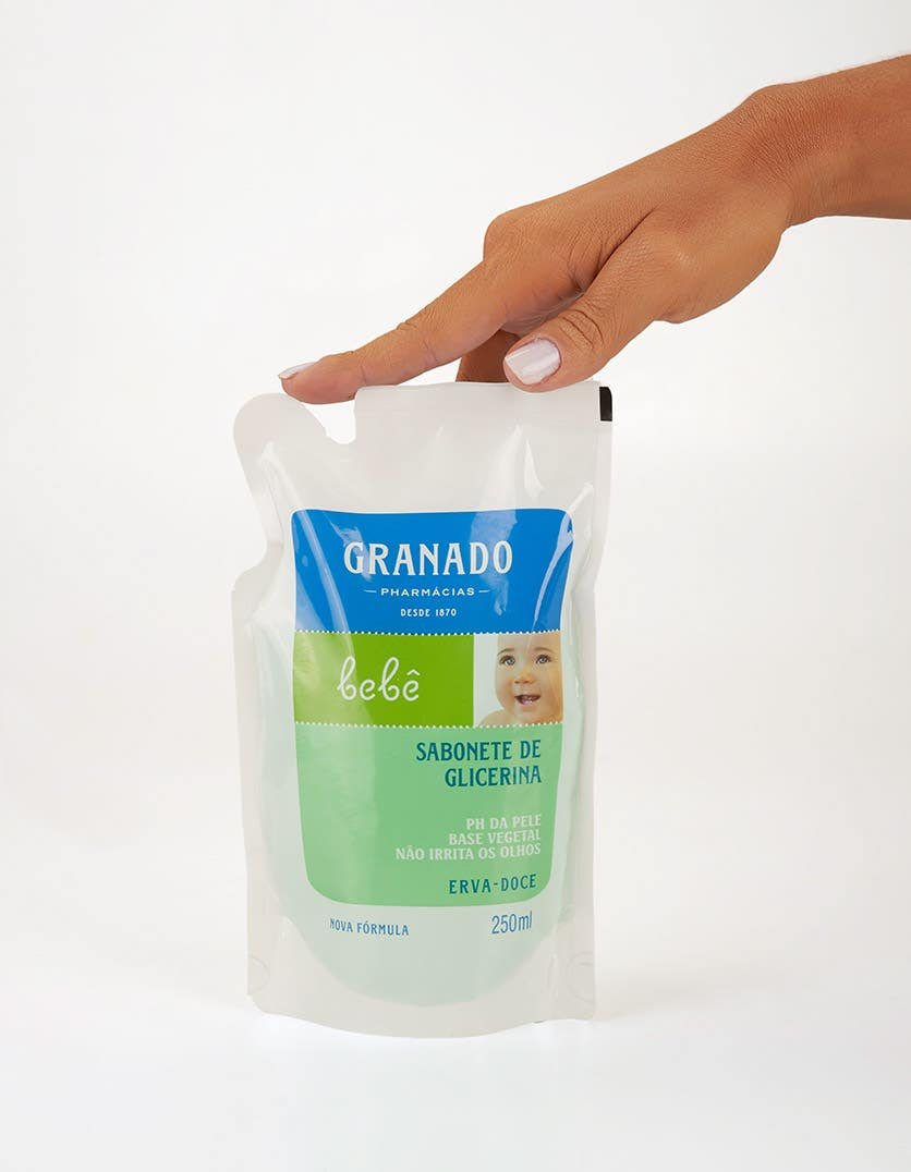 Refil Sabonete Líquido de Glicerina Granado Bebê Erva-doce 250ml - Imagem 2