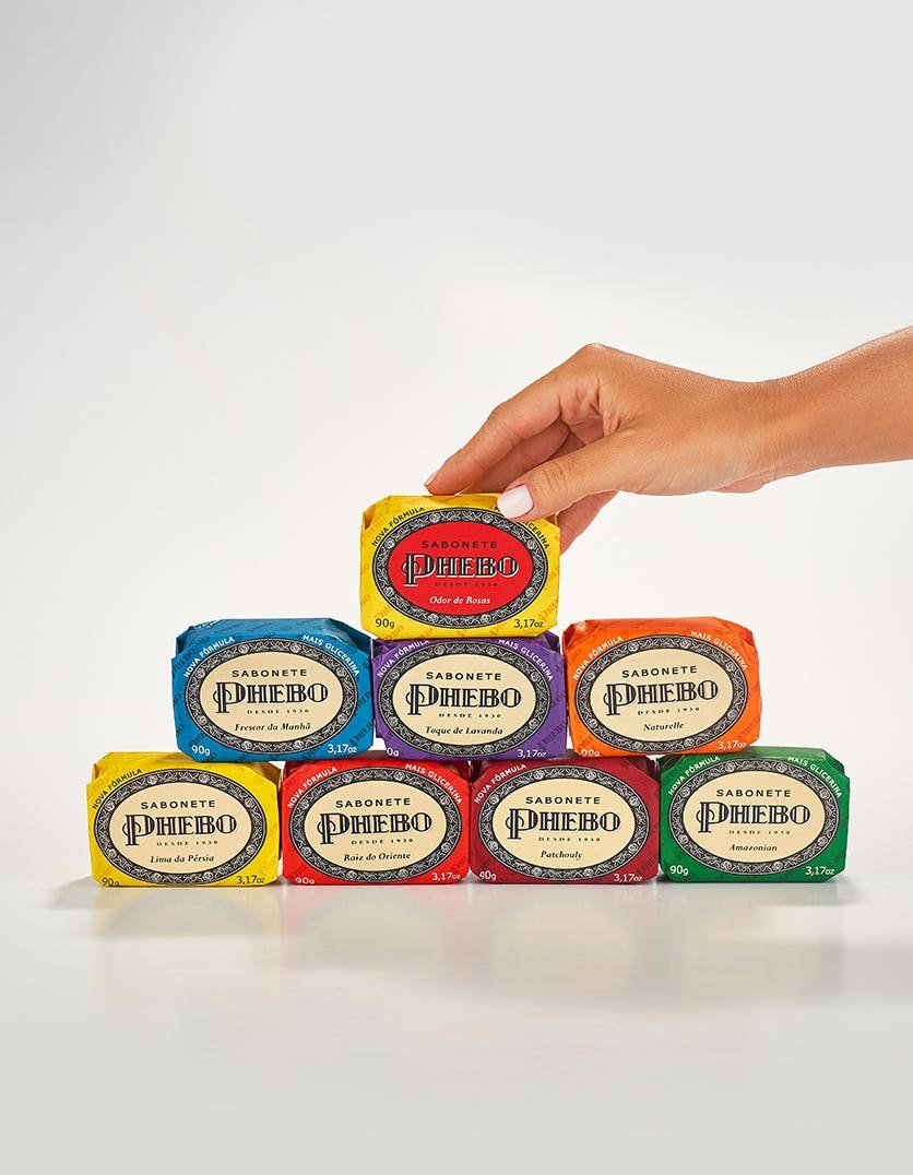 Caixa Sabonete de Glicerina Phebo Amarelo - 8 unidades 90g - Imagem 3