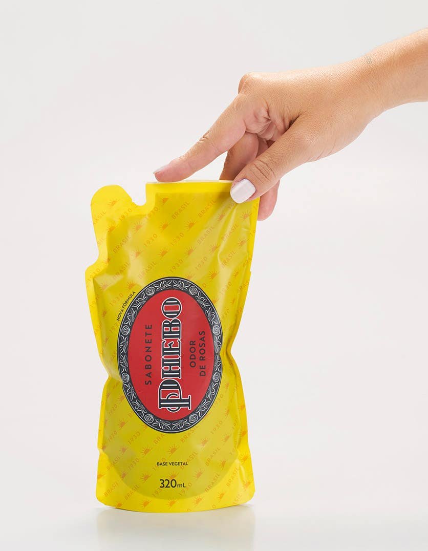 Refil Sabonete Líquido de Glicerina Phebo Odor de Rosas 320ml - Imagem 3