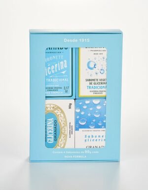 Kit de Sabonetes Histórico  Glicerina Tradicional - 4 sabonetes 90g