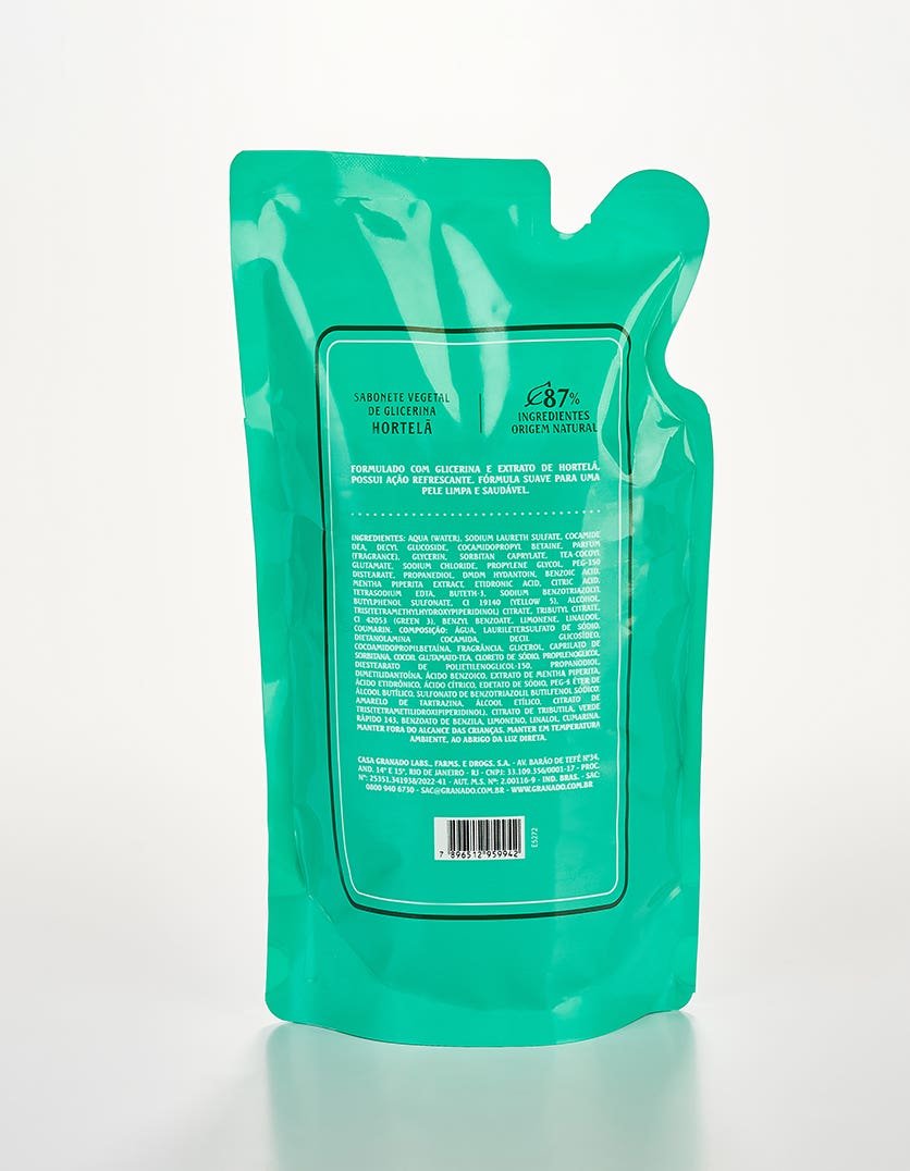 Refil Sabonete Líquido de Glicerina Granado Hortelã 300ml - Imagem 4