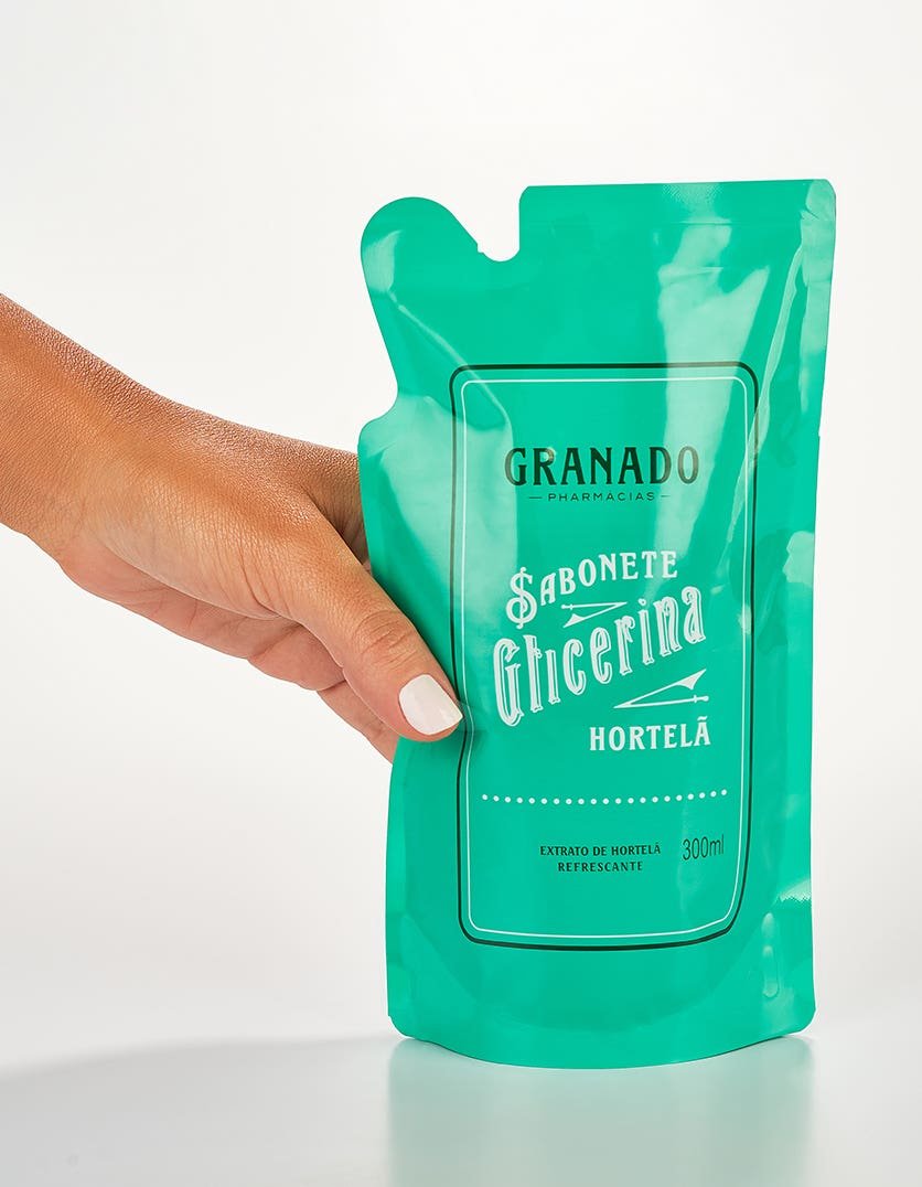 Refil Sabonete Líquido de Glicerina Granado Hortelã 300ml - Imagem 3