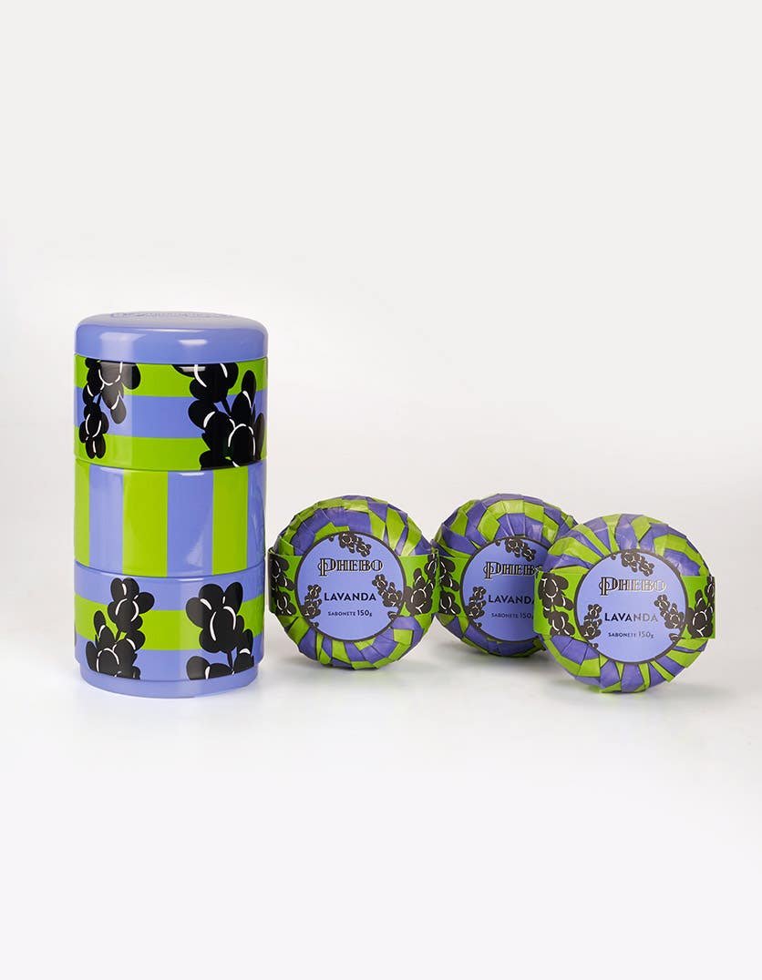 Kit Lata Sabonetes em Barra Águas Lavanda