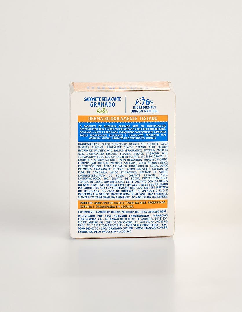 Sabonete em Barra de Glicerina Granado Bebê Camomila 90g - Imagem 4